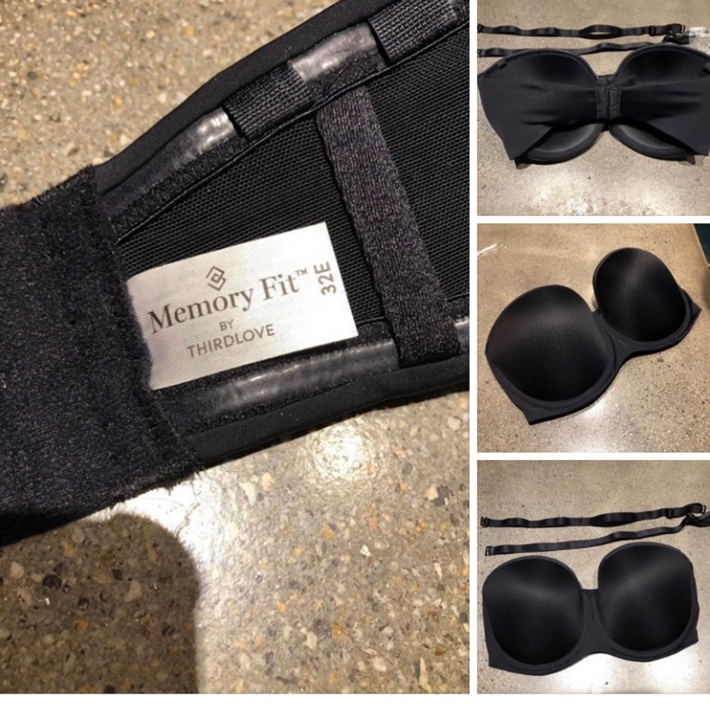 NWOT 32E (DD) THIRDLOVE Memory Fit Strapless Bra